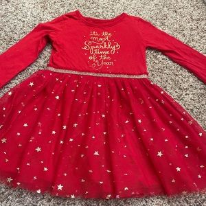 Cat and Jack Christmas dress sparkly tulle size 5